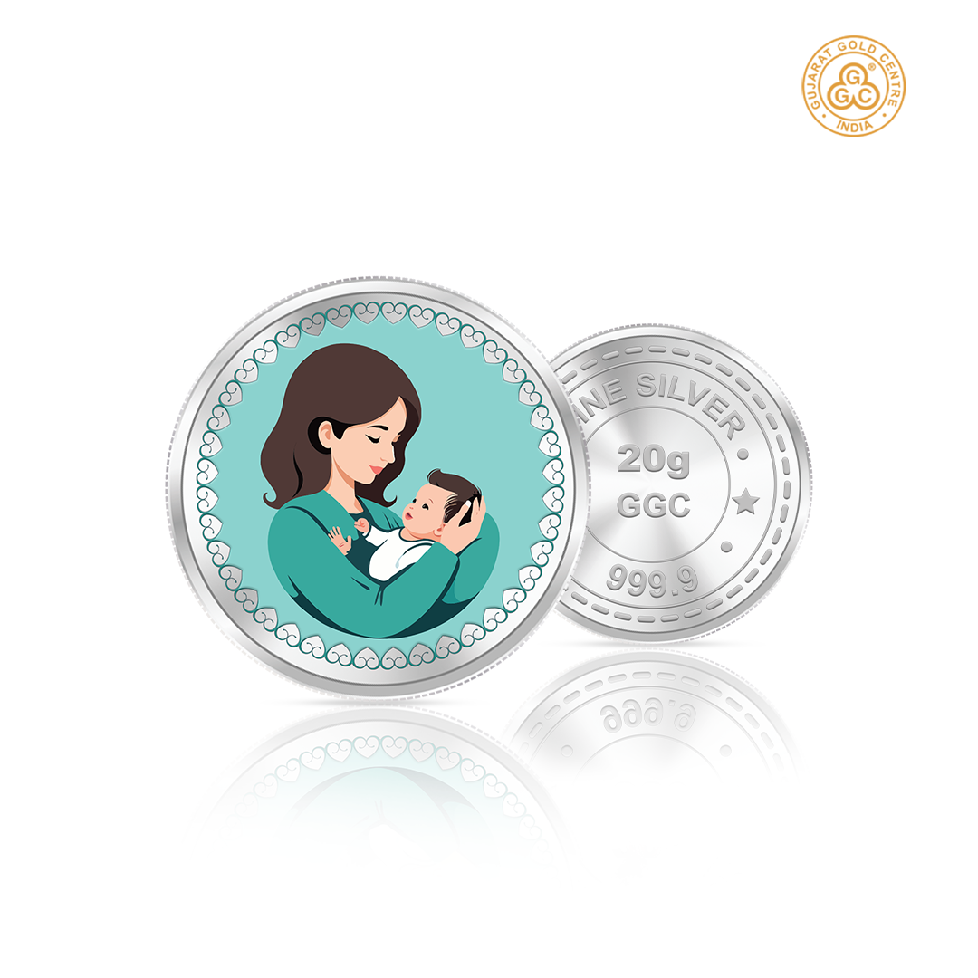 20gm GGC Mother Infant Silver Color Coin 24k (999.9)