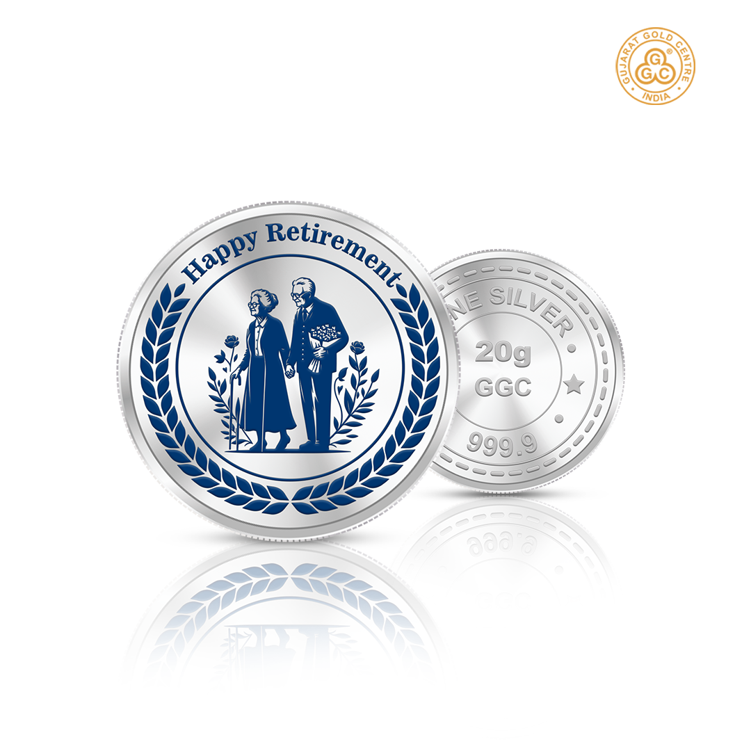20gm GGC Retirement Silver Color Coin 24k (999.9)