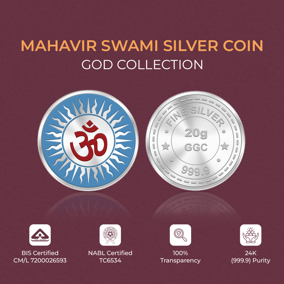 20gm GGC Om Silver Color Coin 24k (999.9)