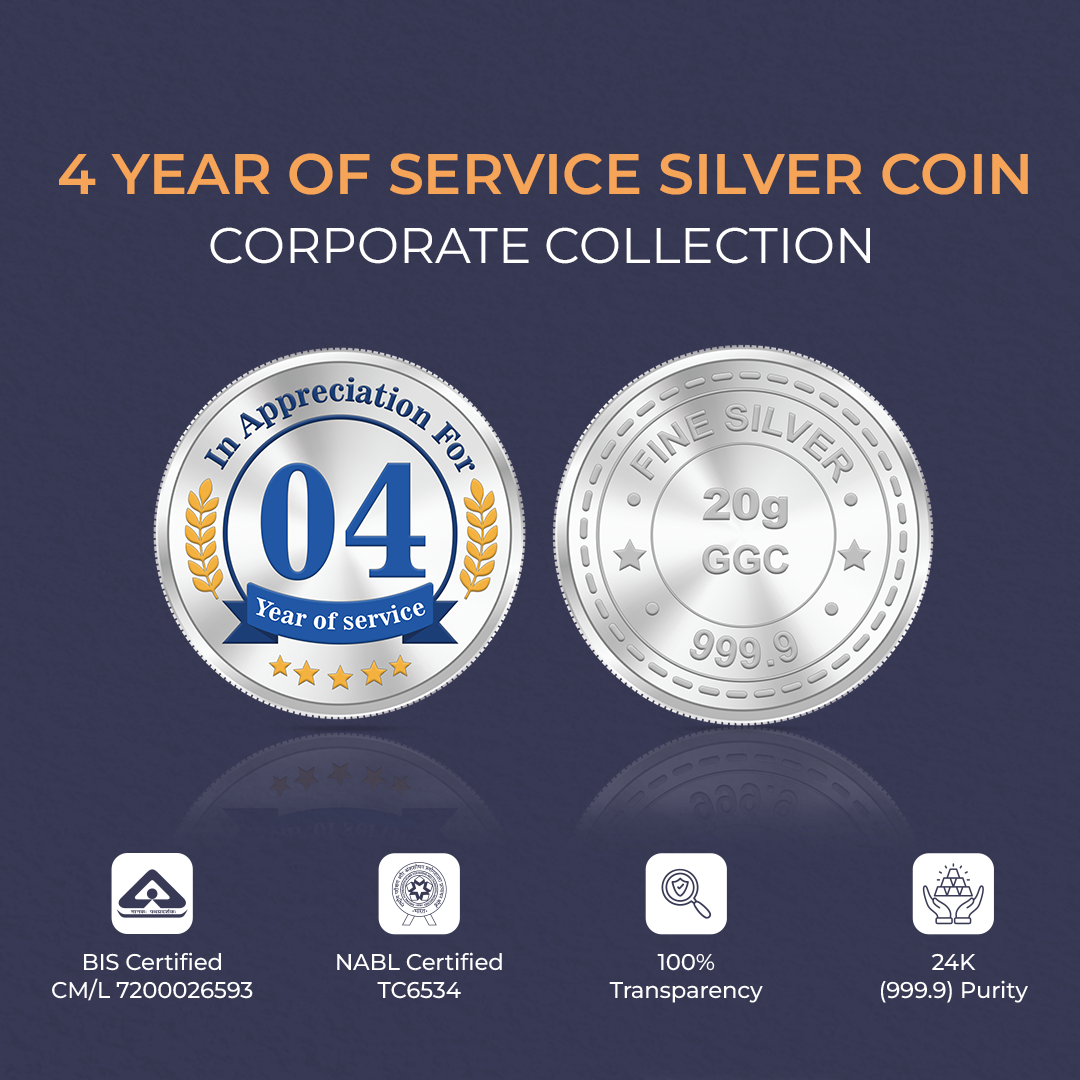 20gm GGC 04 Year of Service Silver Color Coin 24k (999.9)