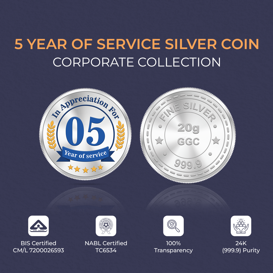 20gm GGC 05 Year of Service Silver Color Coin 24k (999.9)