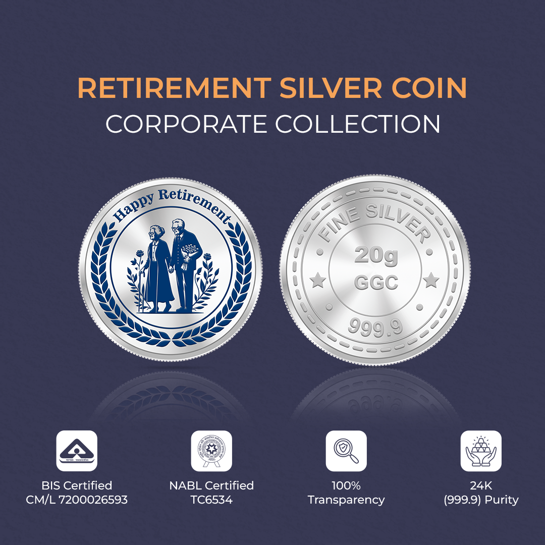 20gm GGC Retirement Silver Color Coin 24k (999.9)