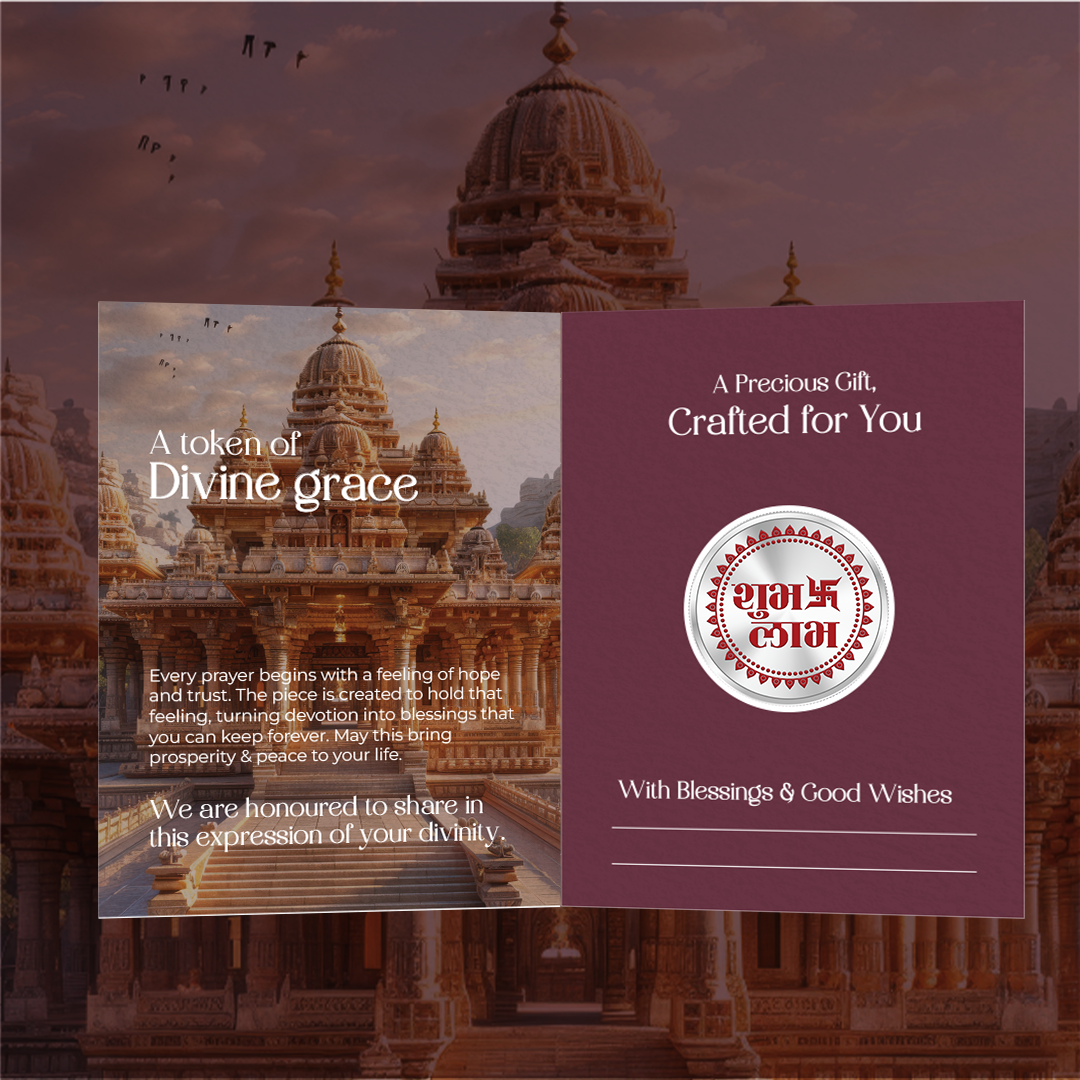 20gm GGC Shubh Labh & Swastik Silver Color Coin 24k (999.9)