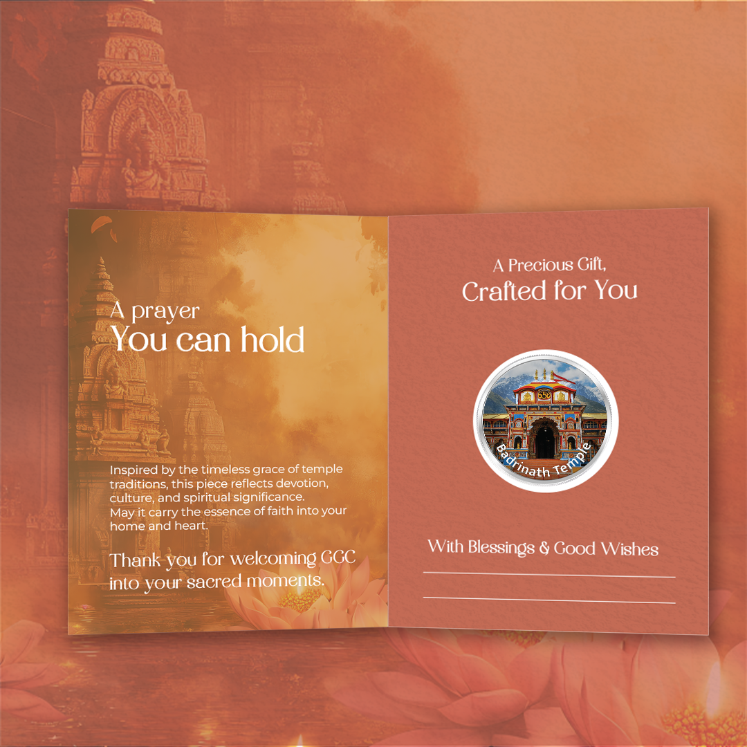 20gm GGC Badrinath Temple Silver Color Coin 24k (999.9)