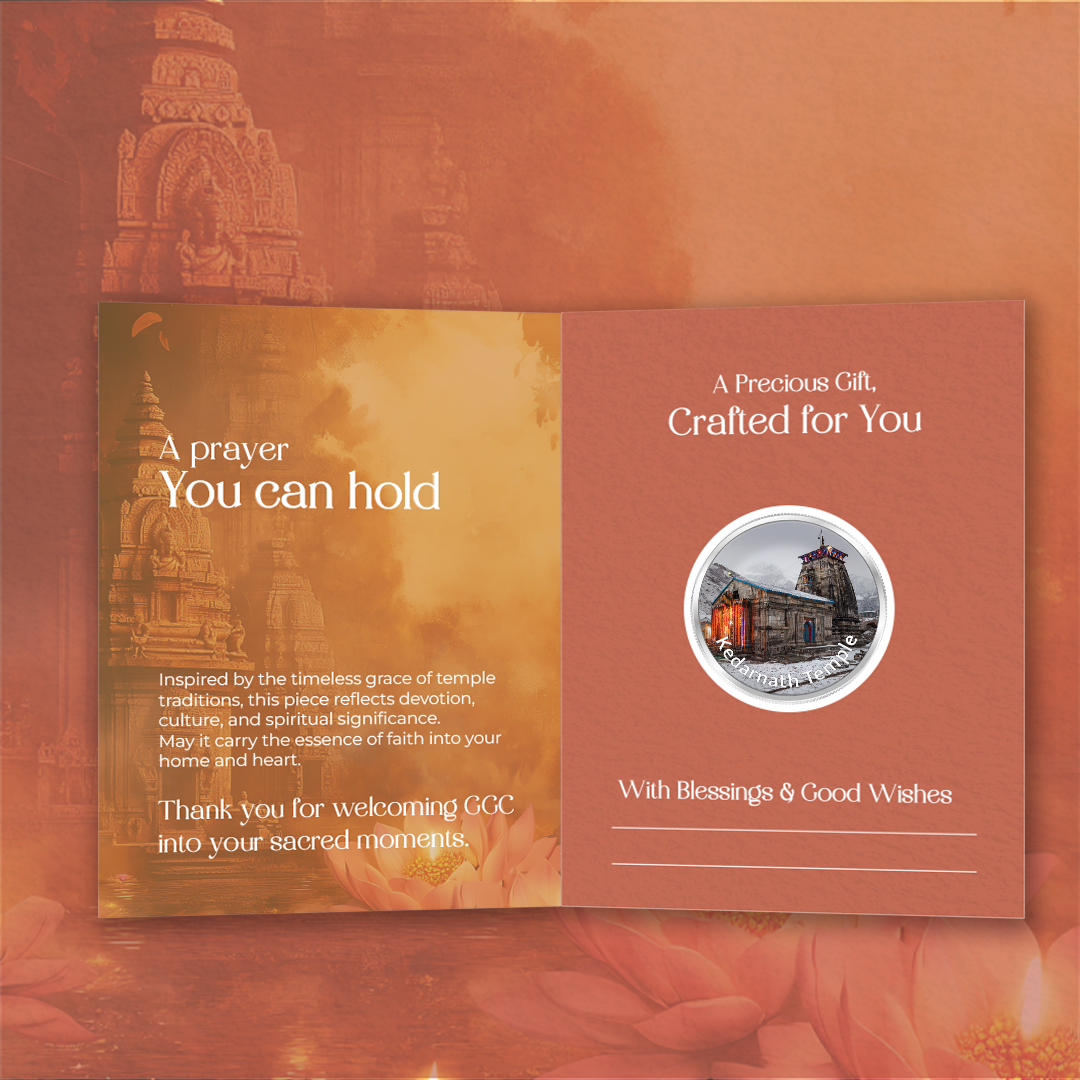 20gm GGC Kedarnath Temple Silver Color Coin 24k (999.9)