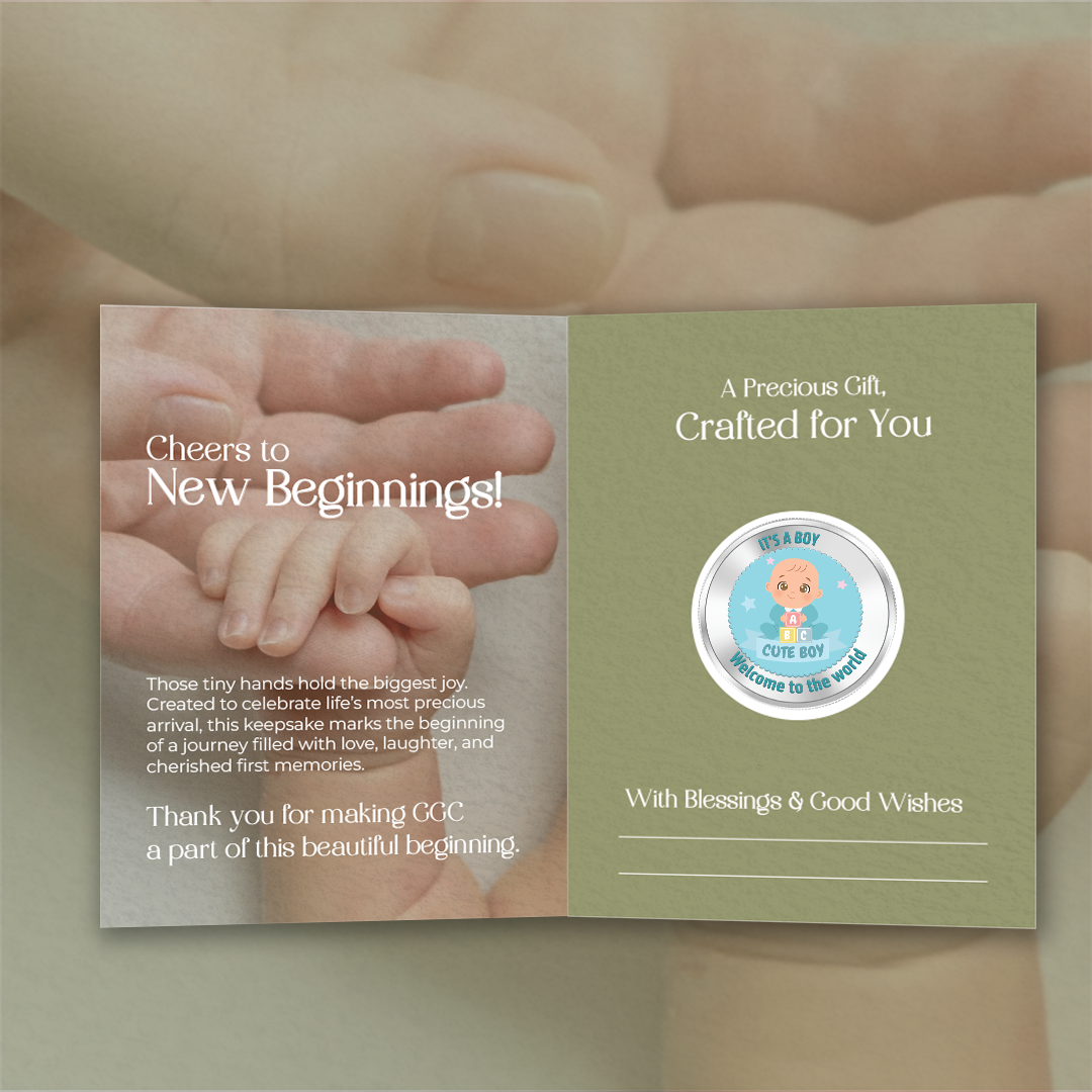 20gm GGC Cute Baby Boy Silver Color Coin 24k (999.9)