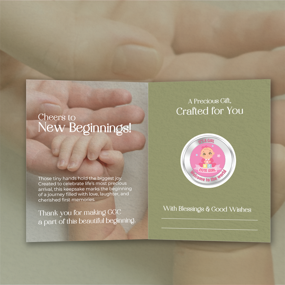 20gm GGC Cute Baby Girl Silver Color Coin 24k (999.9)