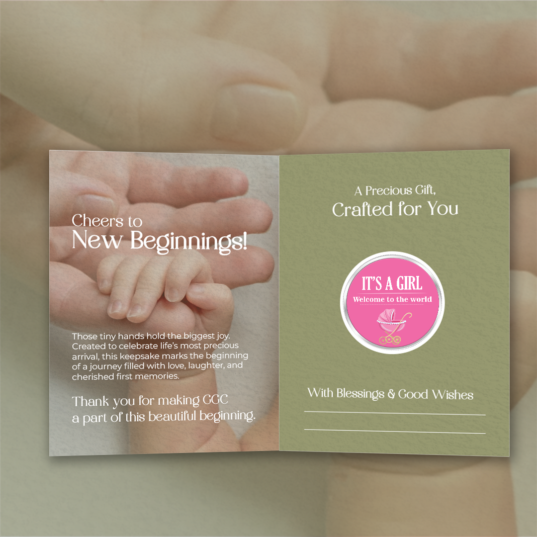 20gm GGC Baby Girl Welcome Color Coin 24k (999.9)