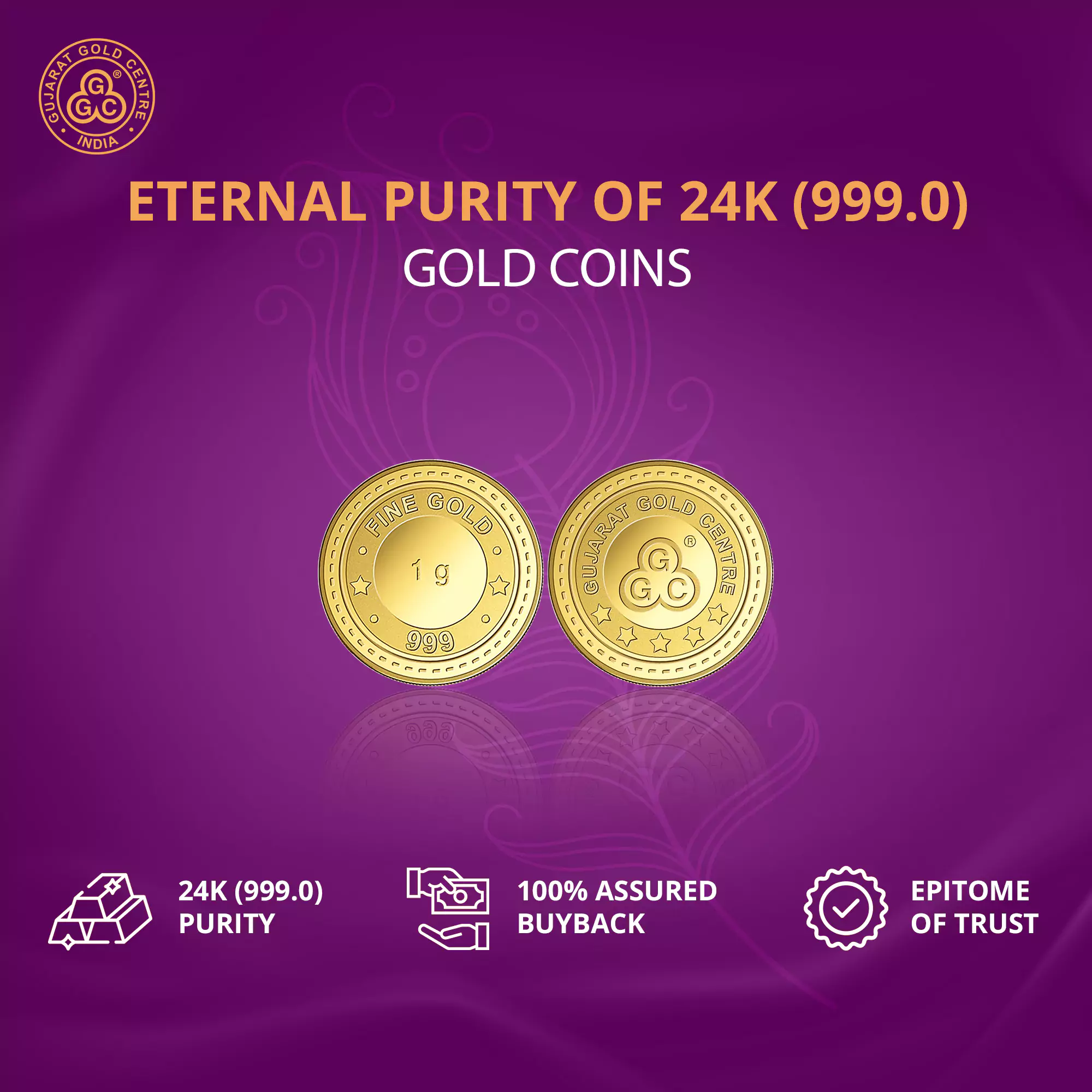 1gm GGC 24K Gold Coin