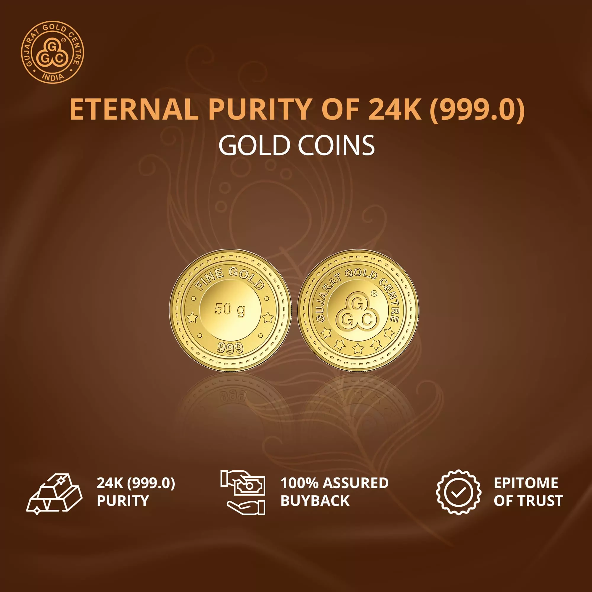 50gm GGC 24K Gold Coin