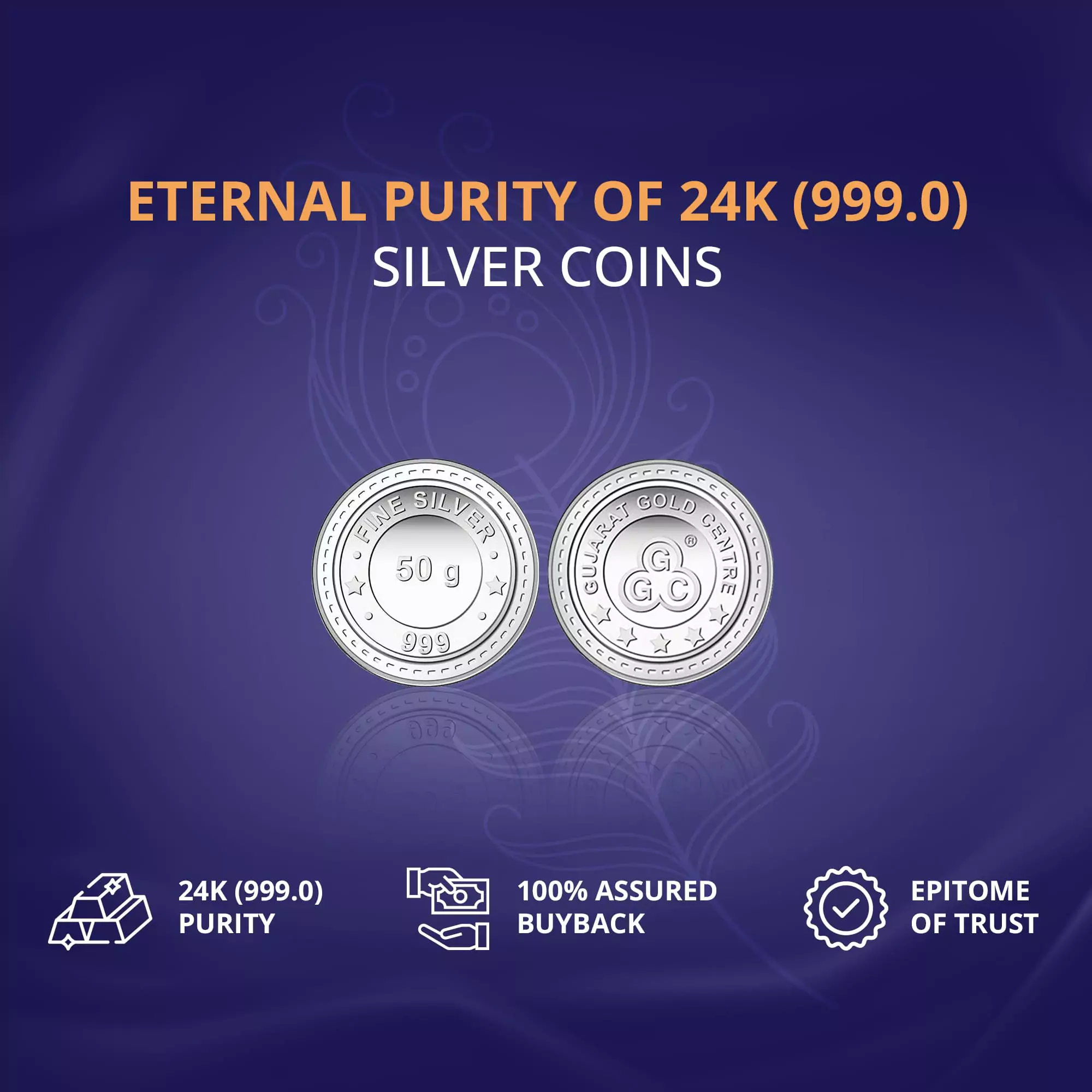 50gm GGC 24K Silver Coin