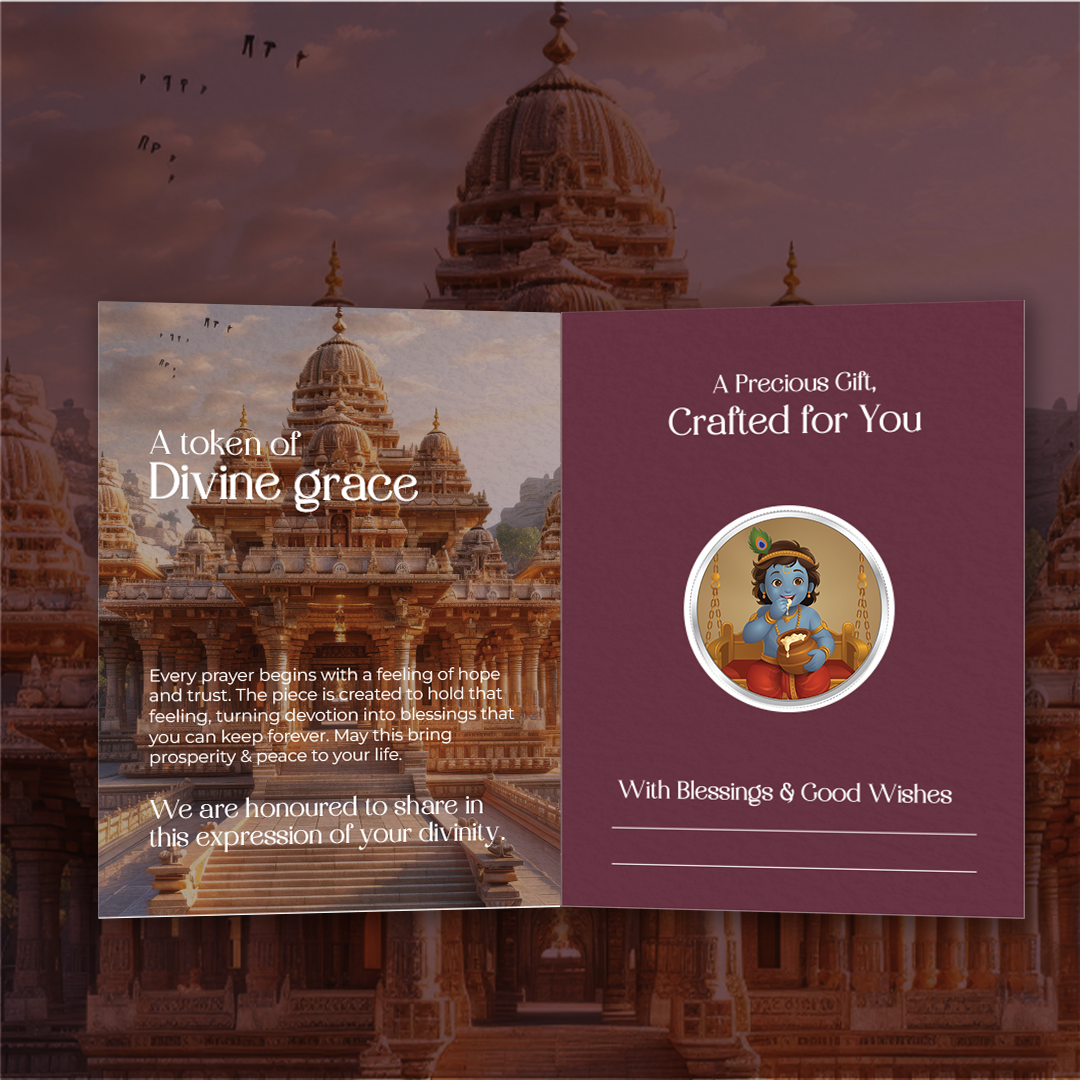 20gm GGC Bal Krishna Silver Color Coin 24k (999.9)