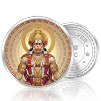 20gm GGC Hanuman Dhyan Silver Color Coin 24k (999.9)