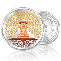 20gm GGC Mahavir Swami Silver Color Coin 24k (999.9)