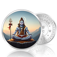 20gm GGC Shiva Silver Color Coin 24k (999.9)
