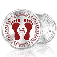 20gm GGC Pagla & Swastik Silver Color Coin 24k (999.9)
