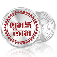 20gm GGC Shubh Labh & Swastik Silver Color Coin 24k (999.9)